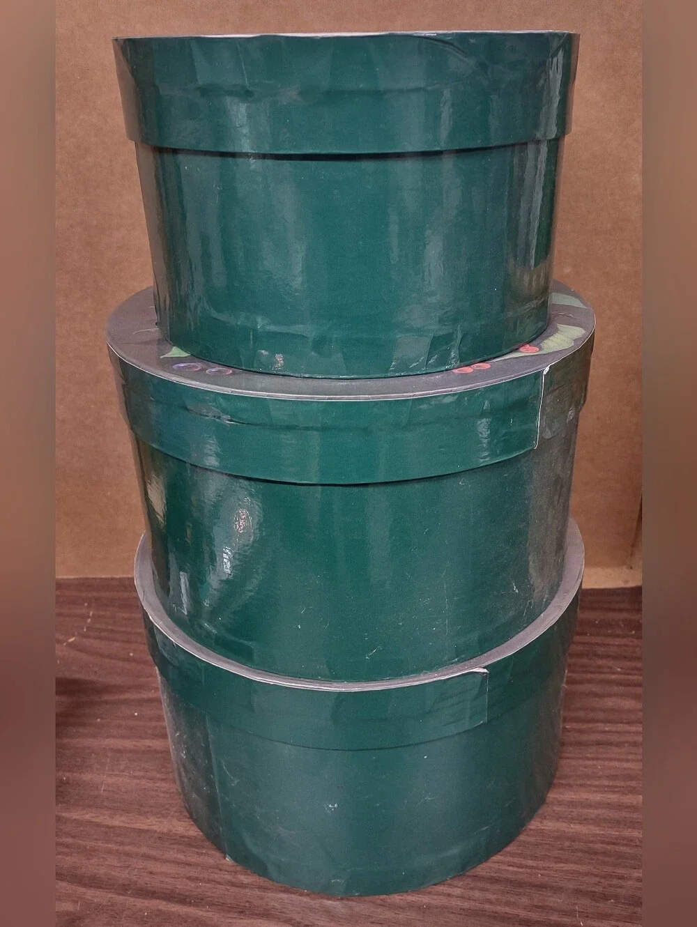 Lot of 3 Fruitful Bounty Decorative Stacking / Nesting Cardboard Collectible Box